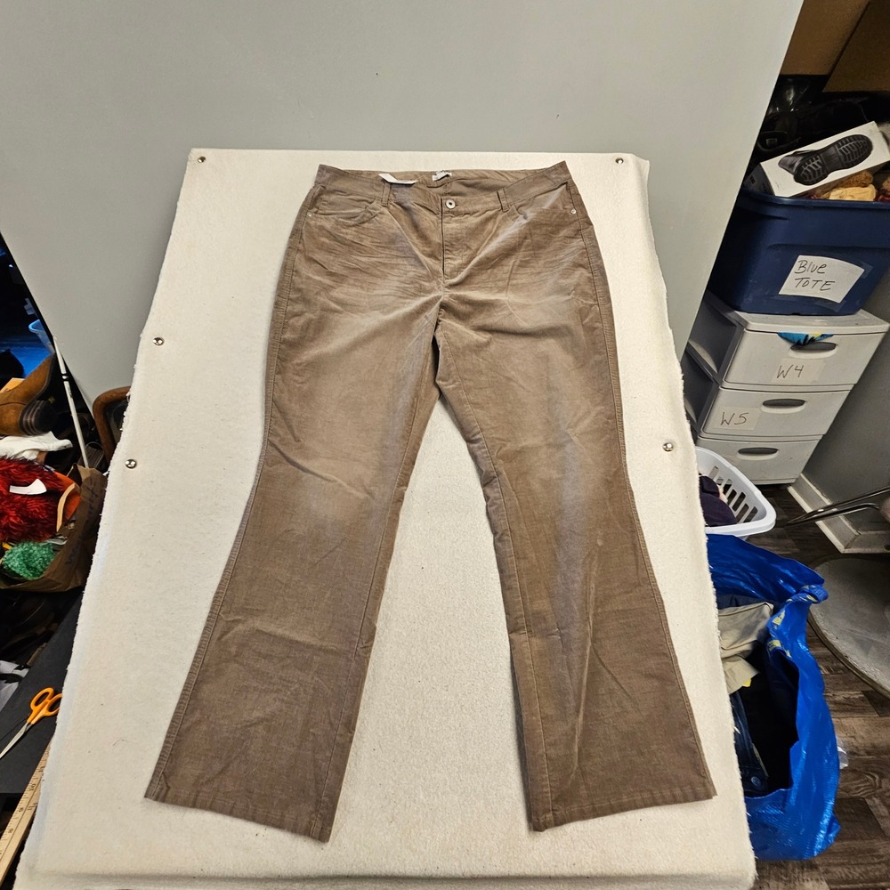 J. Jill Corduroy Pants Driftwood Brown Straight Leg 256901 Womens Size 20 NWT